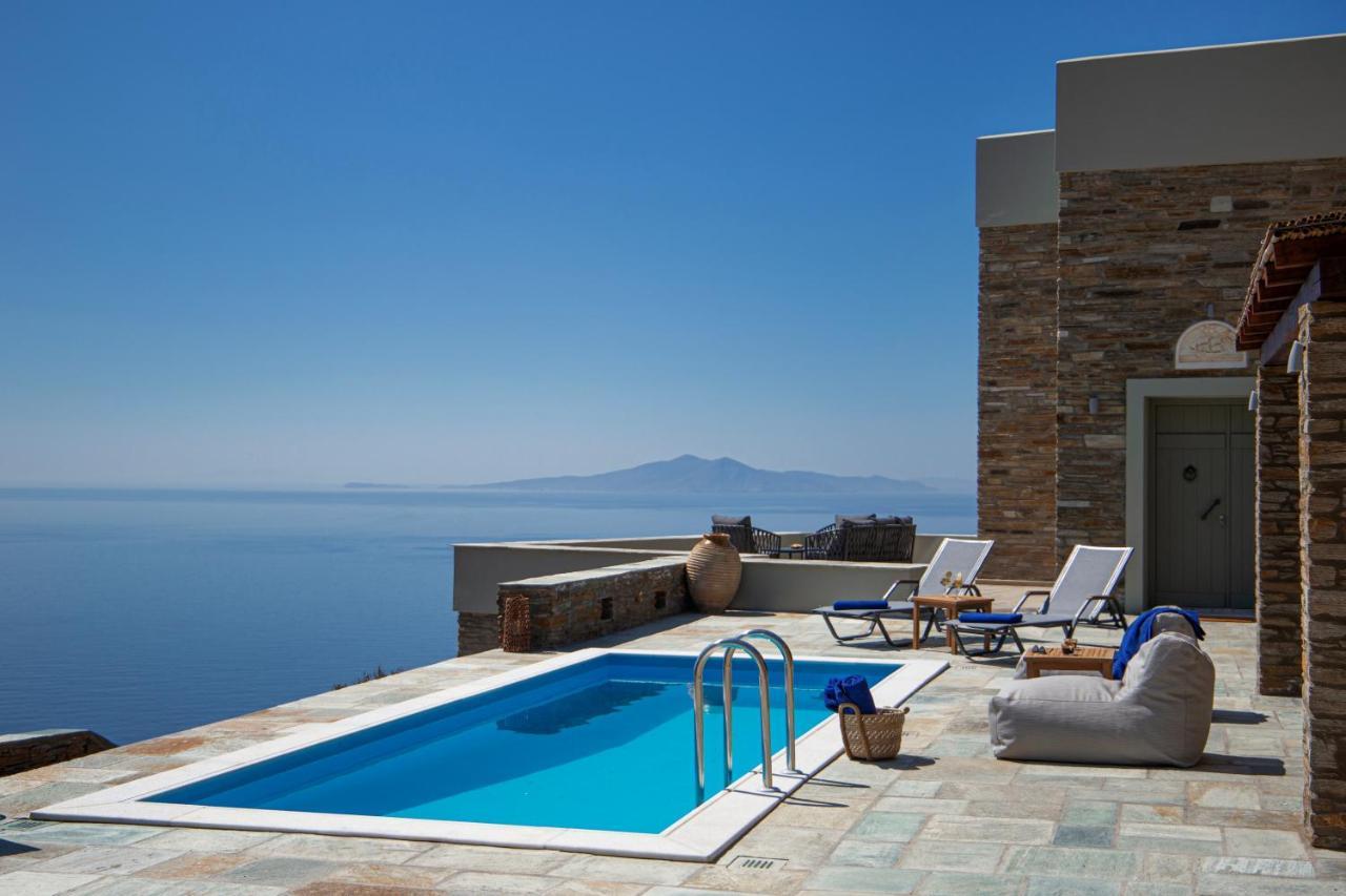Acron Andros - Luxury Villa With Private Pool Korthio Exterior foto