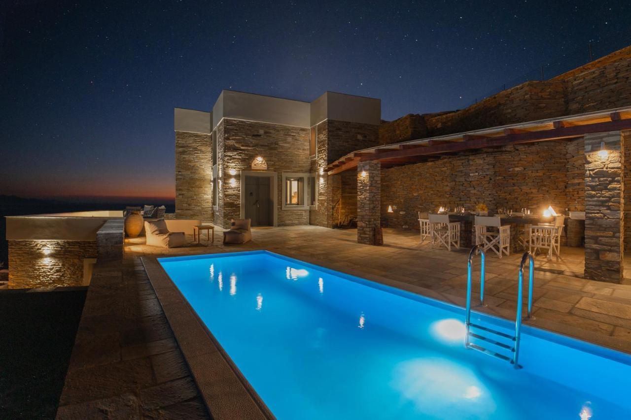 Acron Andros - Luxury Villa With Private Pool Korthio Exterior foto